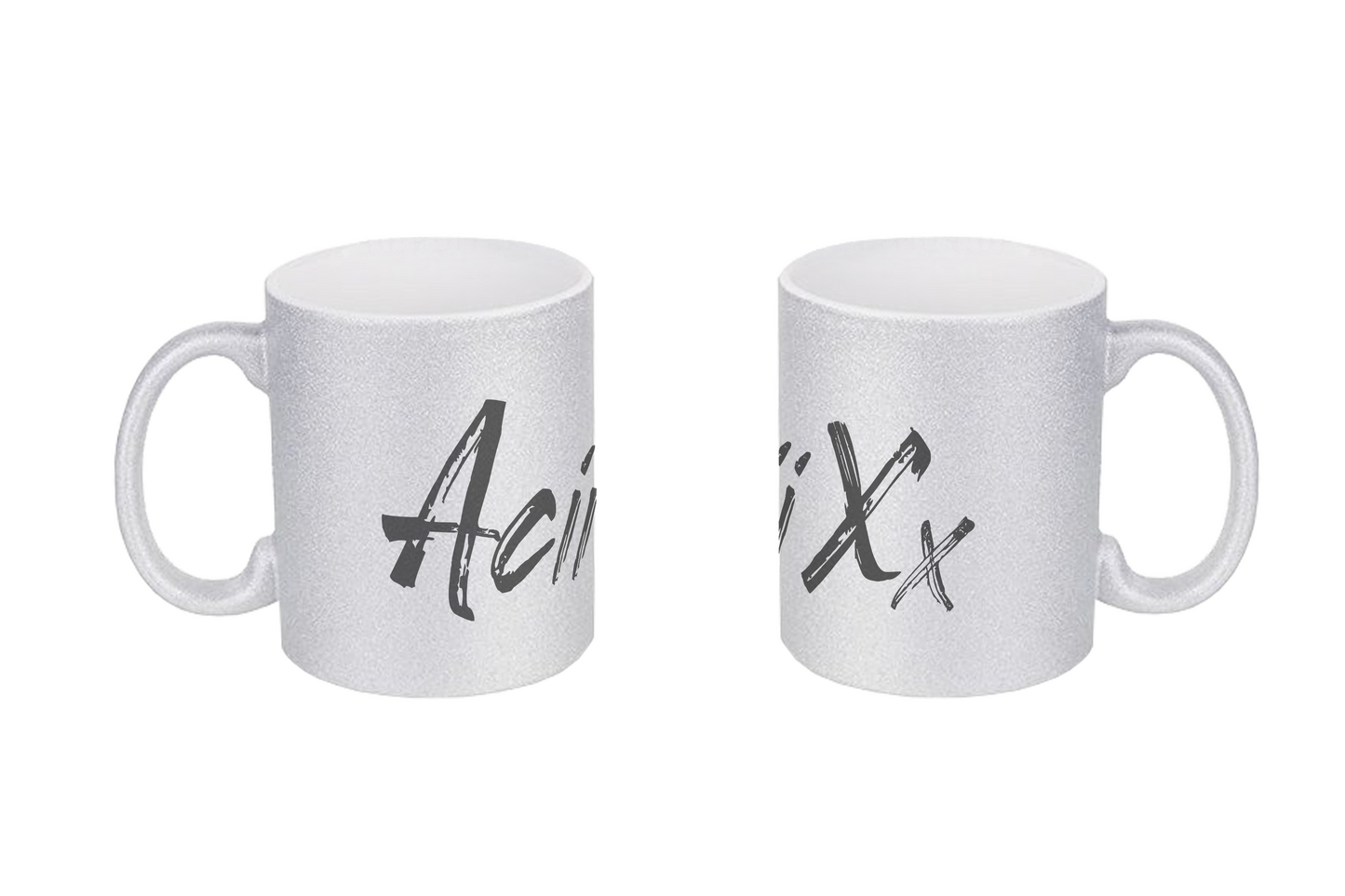 AciiXx Brushlogo - Glitzertassen