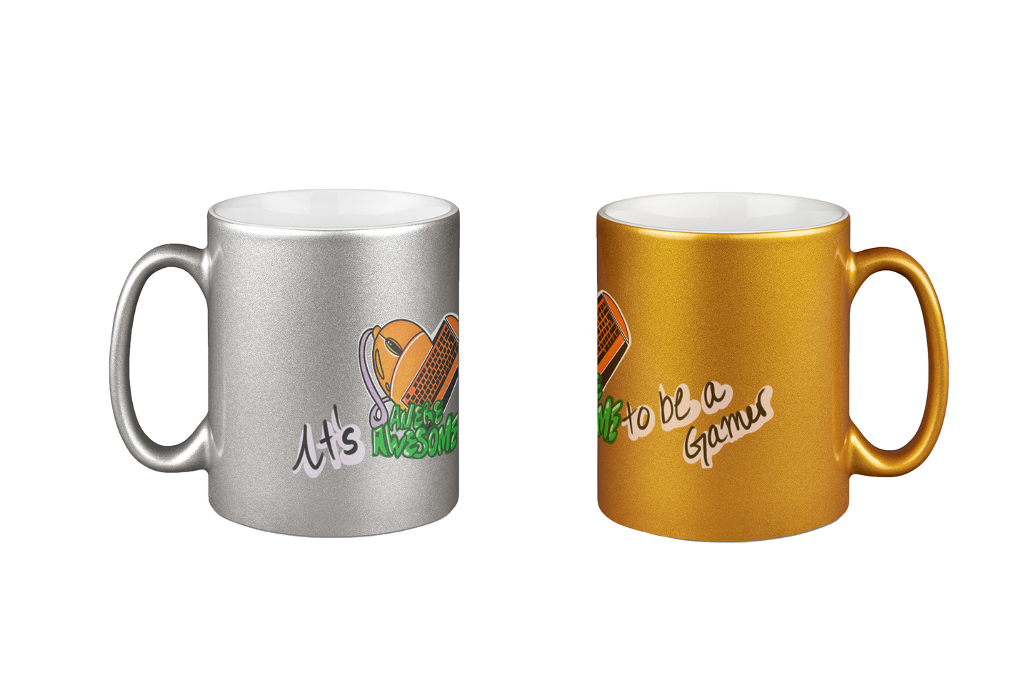 AnereAwesome Logo - Silber- und Goldtassen Bundle