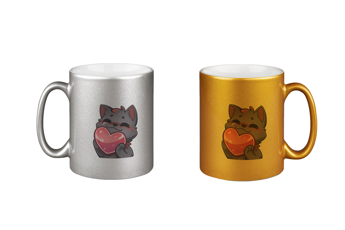 Blutwuff Heart - Silber- und Goldtassen Bundle
