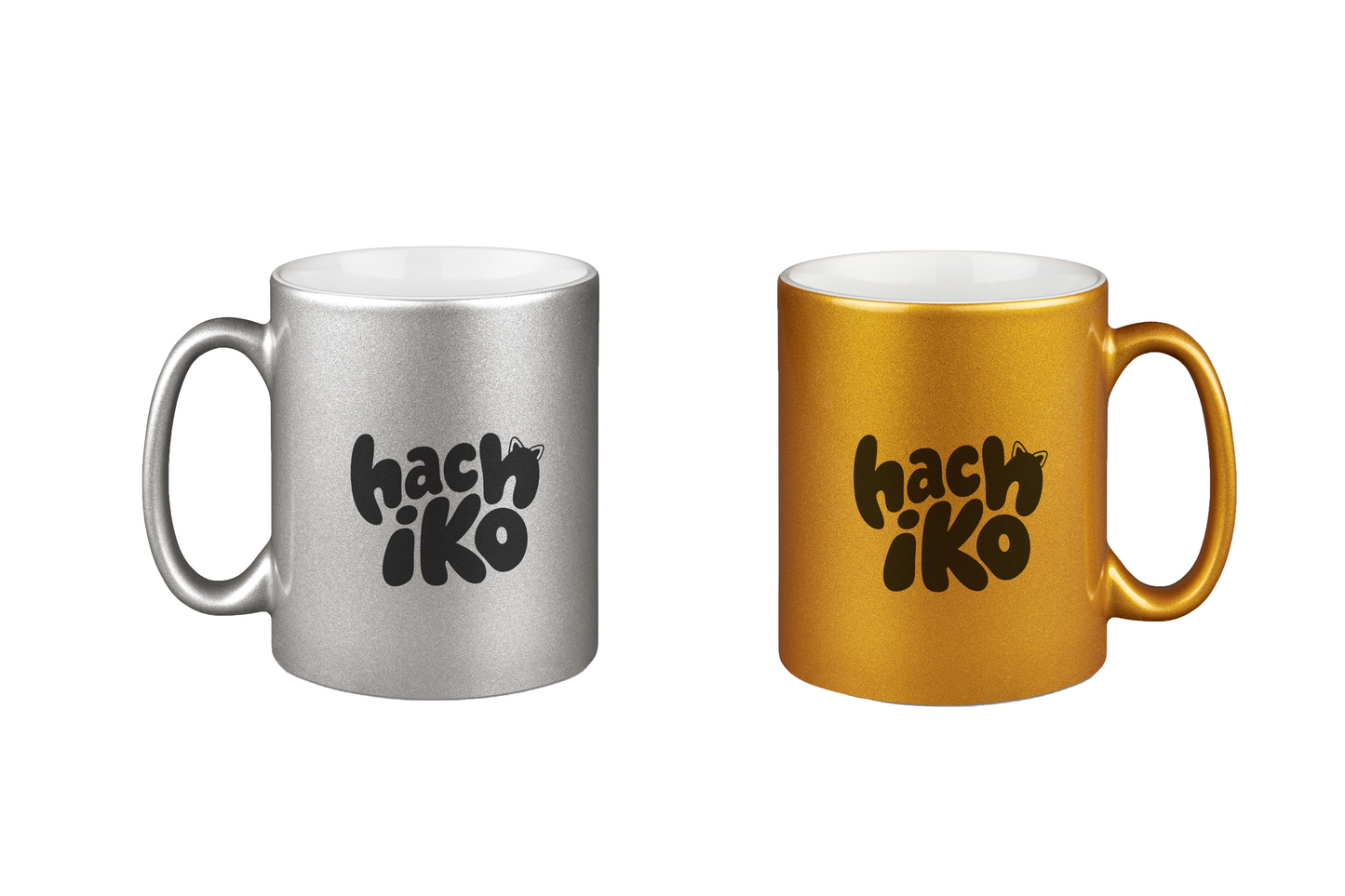 Hachiko Logo - Silber- und Goldtassen Bundle