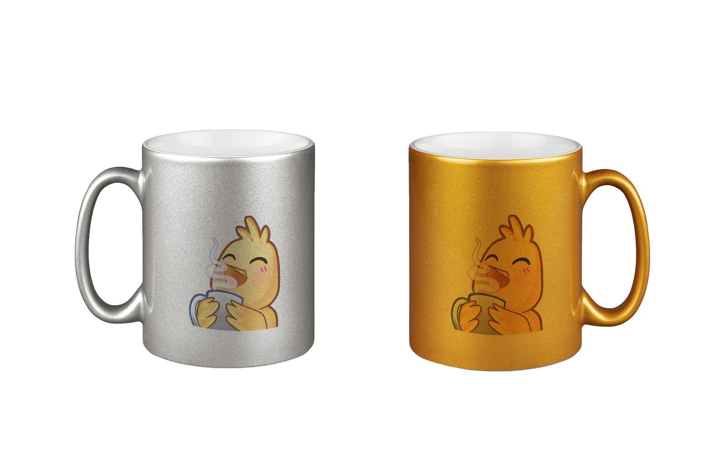 Hahn Kaffee - Silber- und Goldtassen Bundle