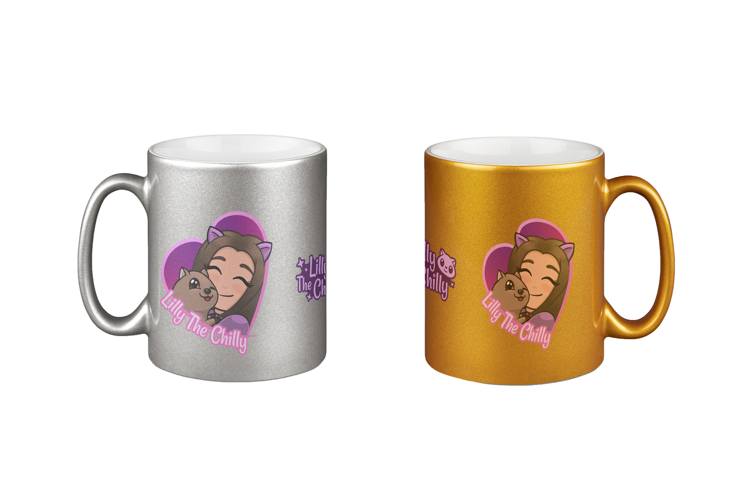 LillyTheChilly Hug - Silber- und Goldtassen Bundle