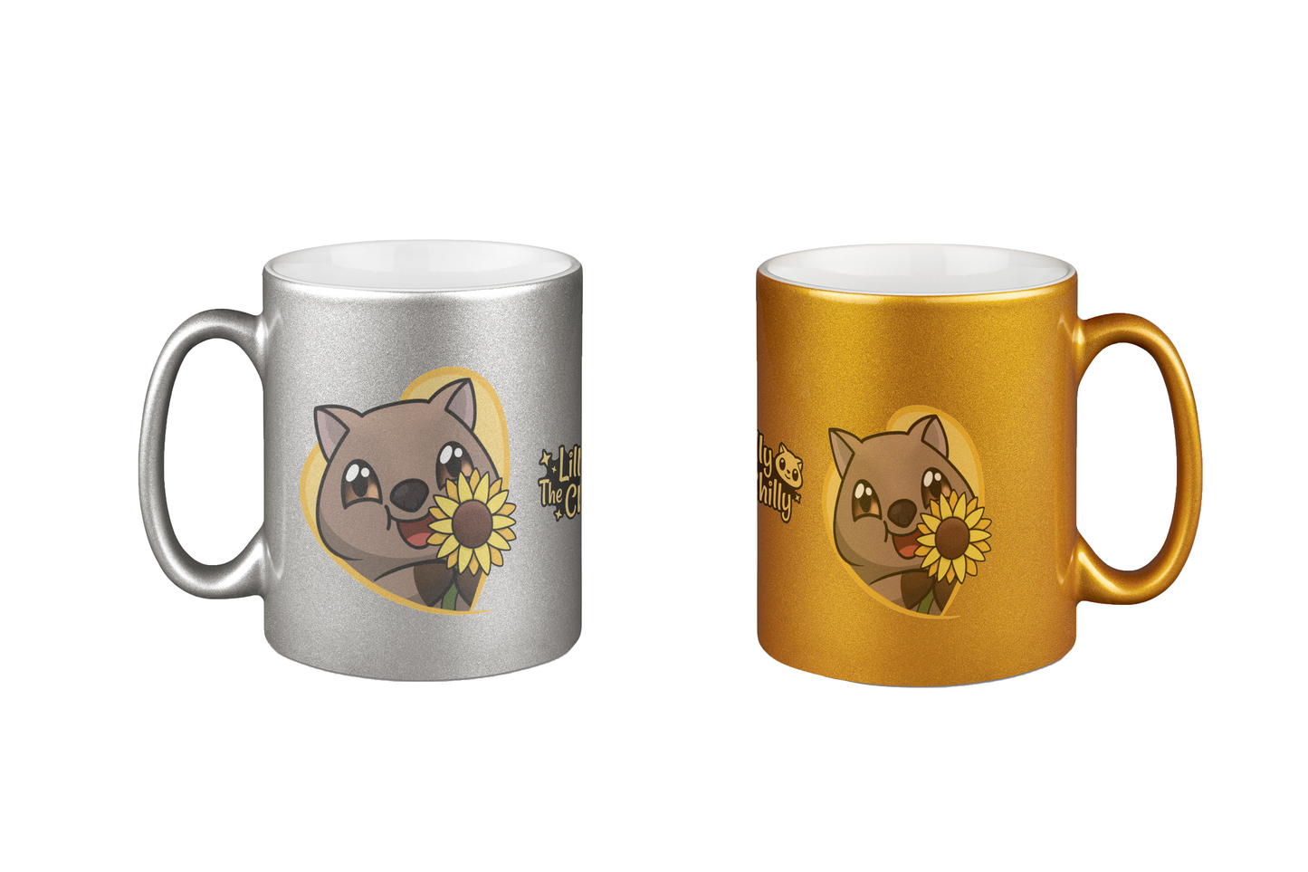 LillyTheChilly Flower - Silber- und Goldtassen Bundle