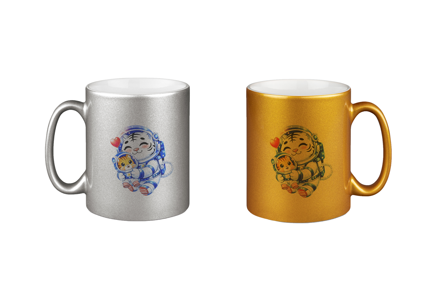 MaxxelVerse Hug - Silber- und Goldtassen Bundle