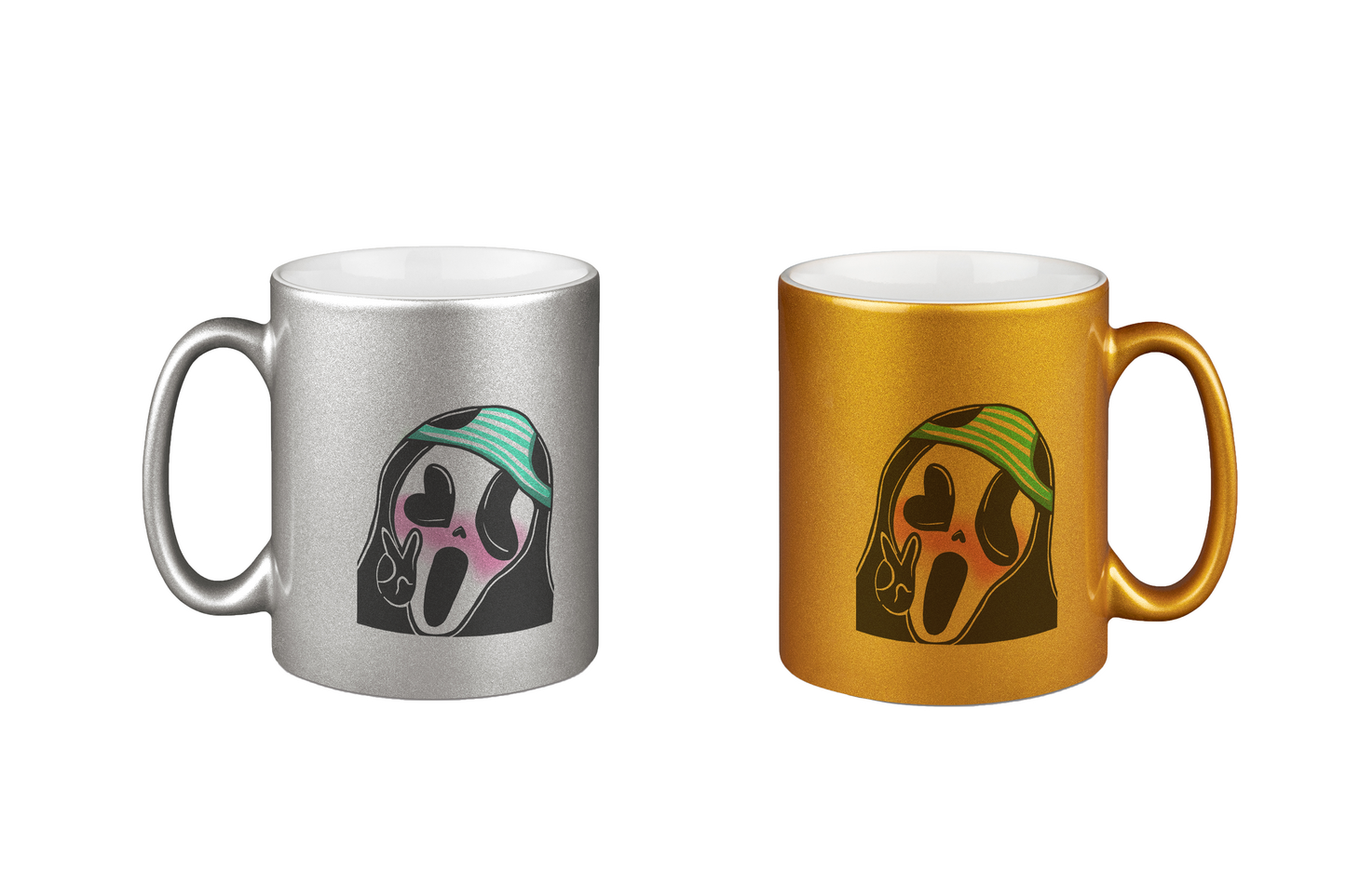 Xo_Purple_Dragon_oX GhostFace - Silber- und Goldtassen Bundle
