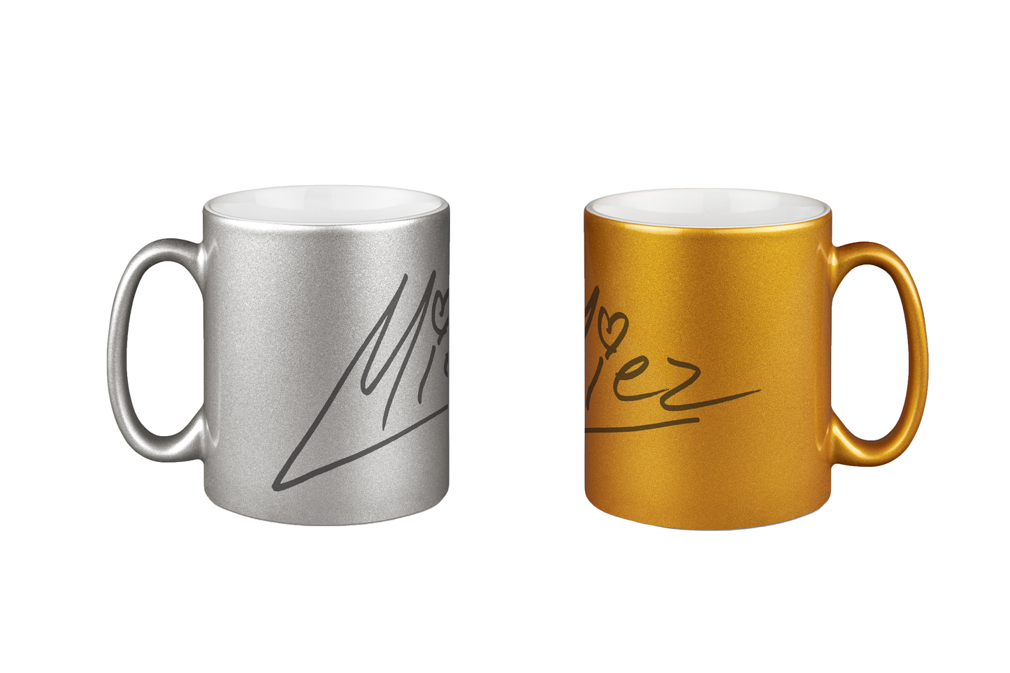 Miezchen Sign - Silber- und Goldtassen Bundle