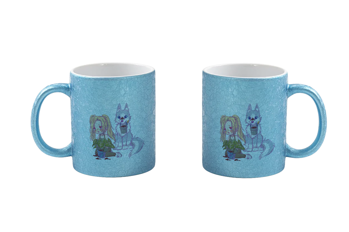 StaceyLucia Wolf Chibi - CrackleFinish Tassen