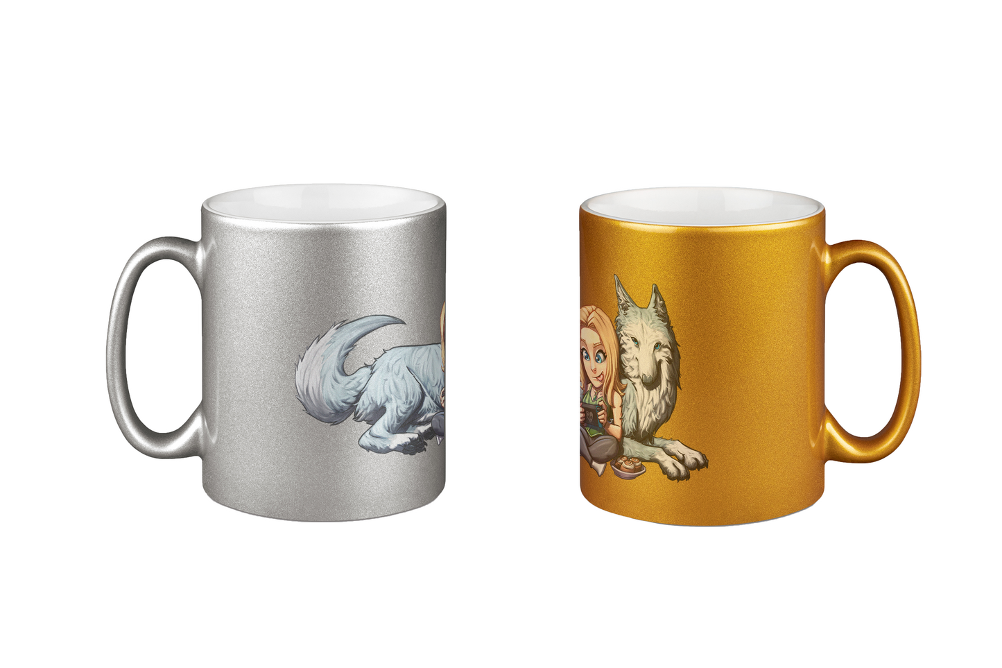 StaceyLucia Wolf - Silber- und Goldtassen Bundle