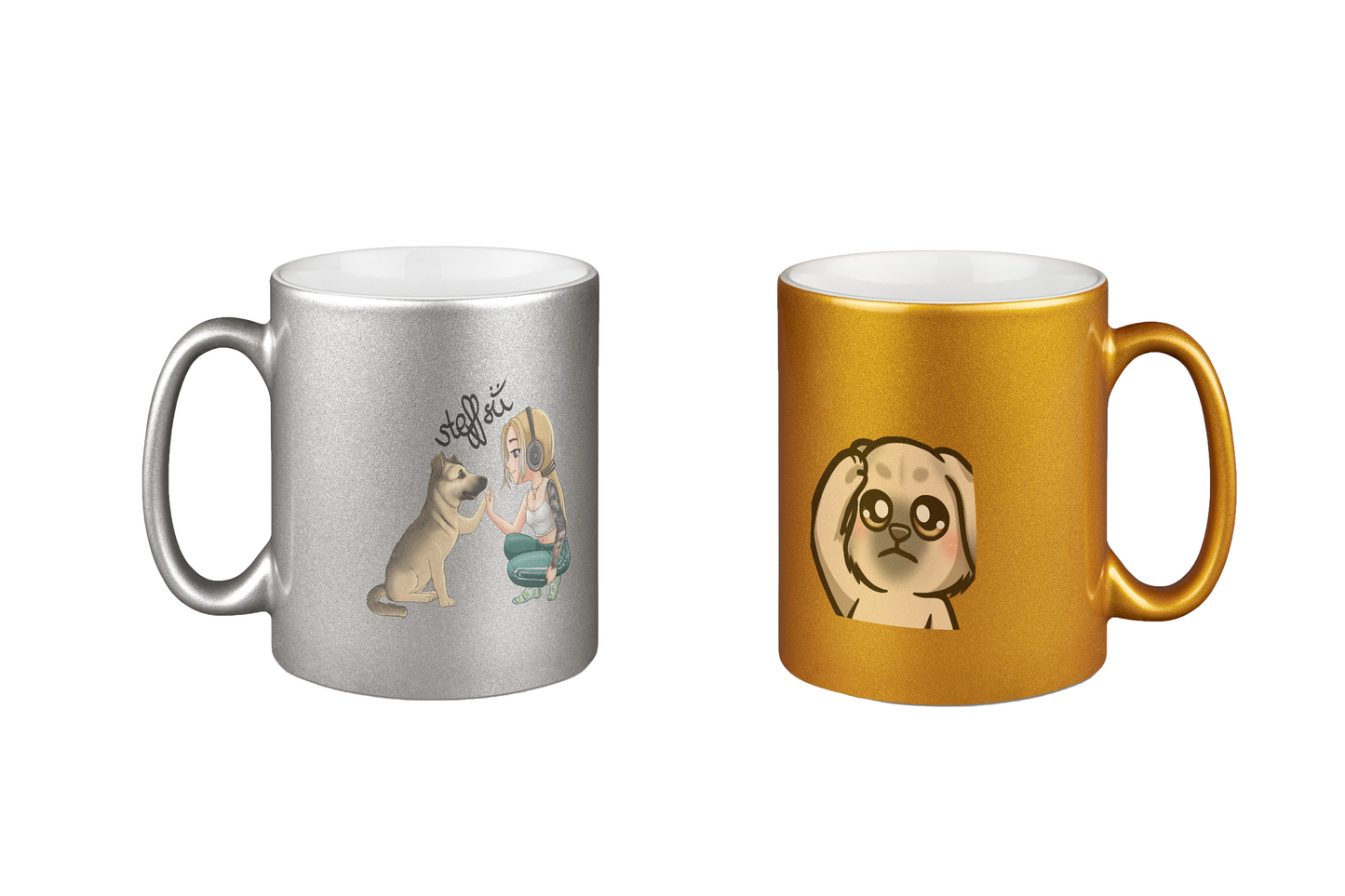 Steffsii Design2 - Silber- und Goldtassen Bundle