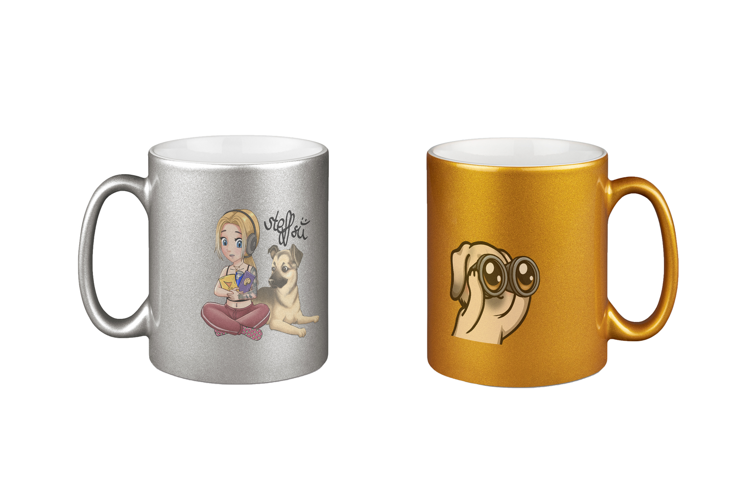 Steffsii Design3 - Silber- und Goldtassen Bundle