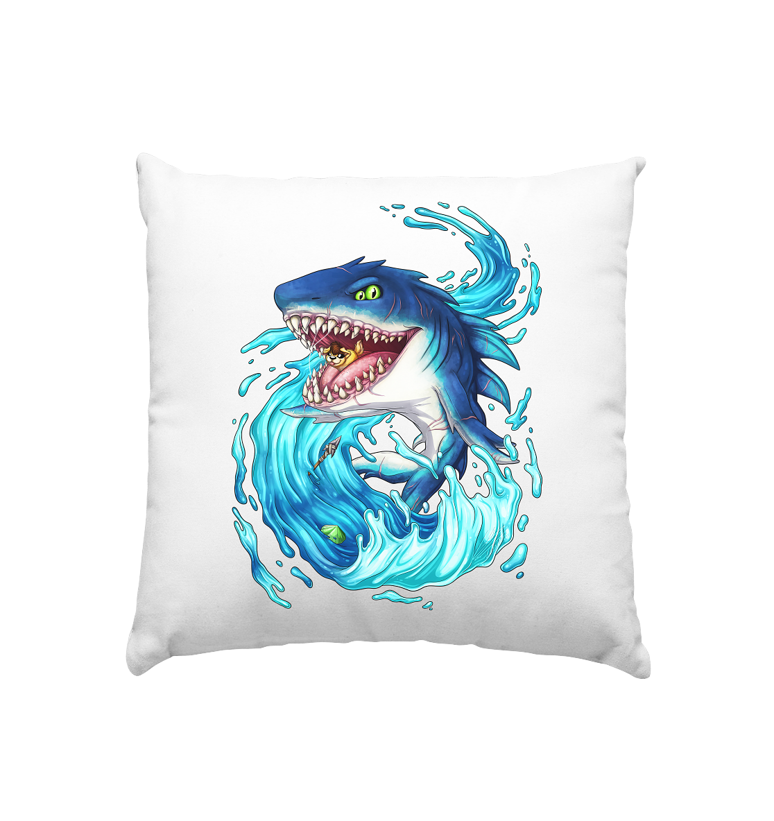 LupiArts Megalodon Hungering - Kissen 40x40cm