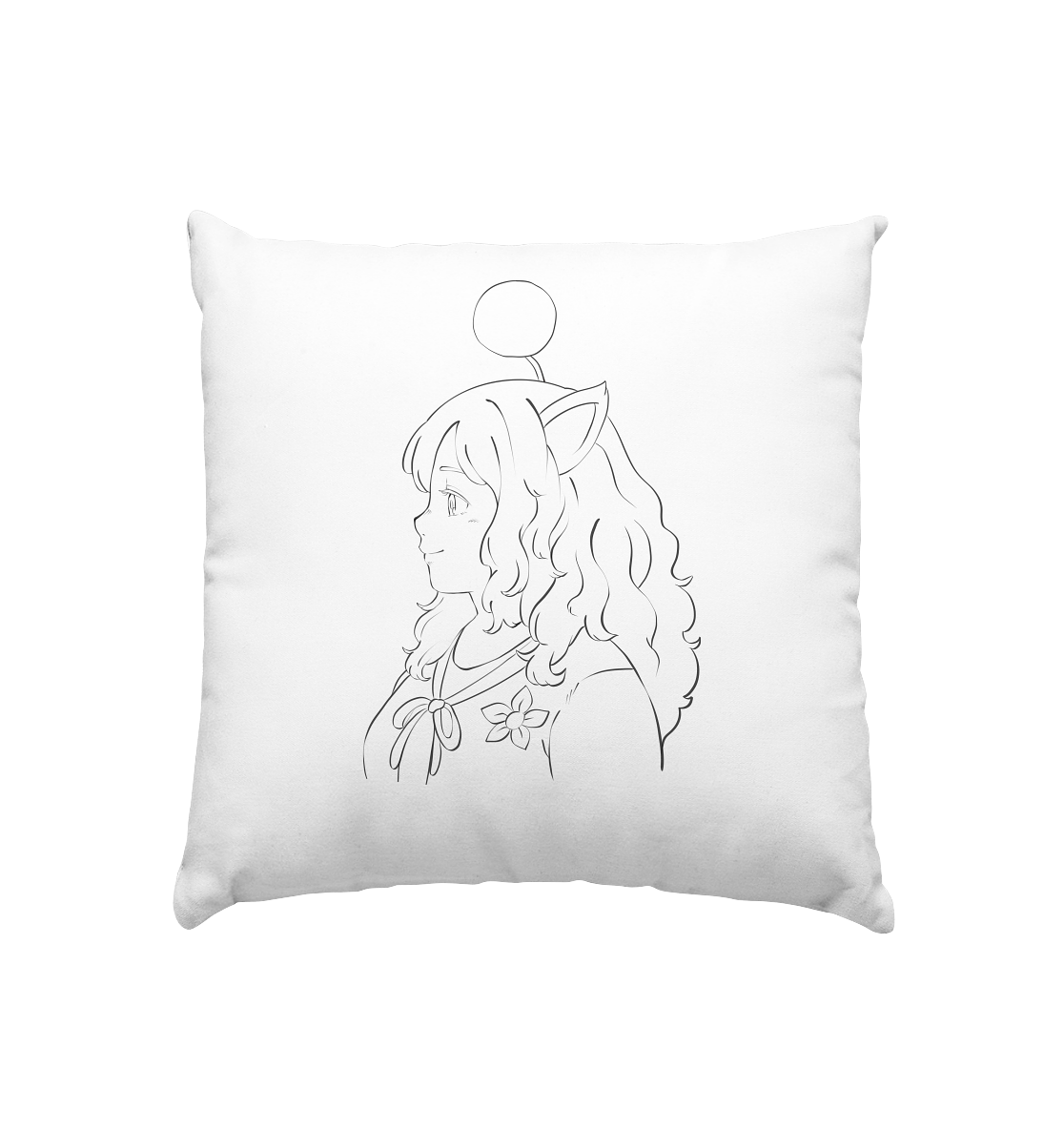 Miss_Moogle Logo Outline - Kissen 40x40cm