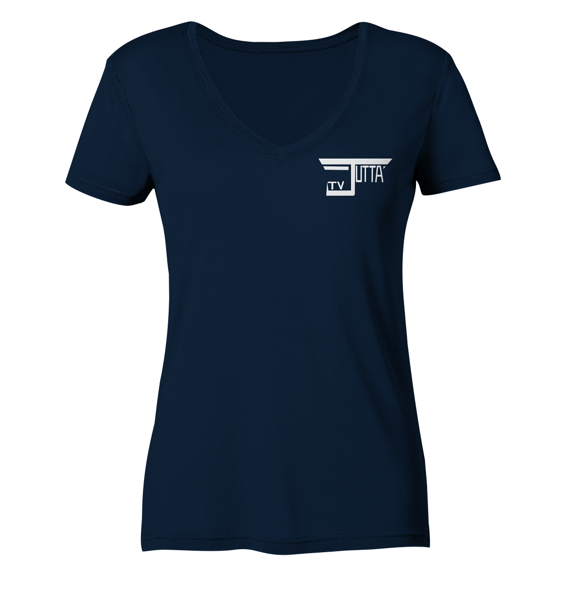 Jutta_tv Schriftzug - Ladies V-Neck Shirt