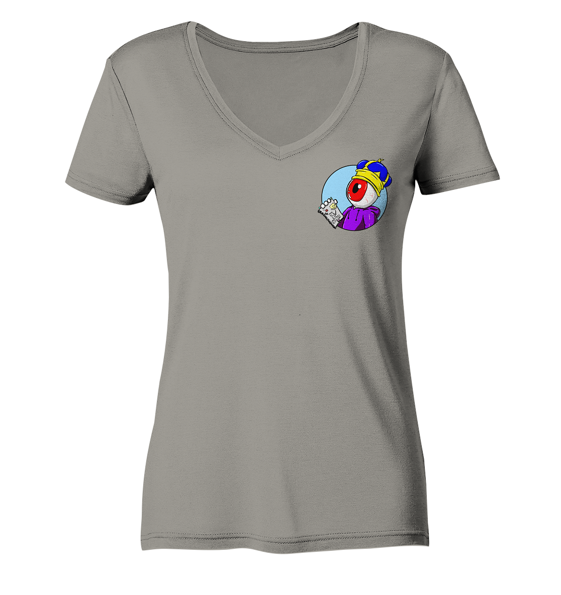 KekLuck Logo - Ladies V-Neck Shirt