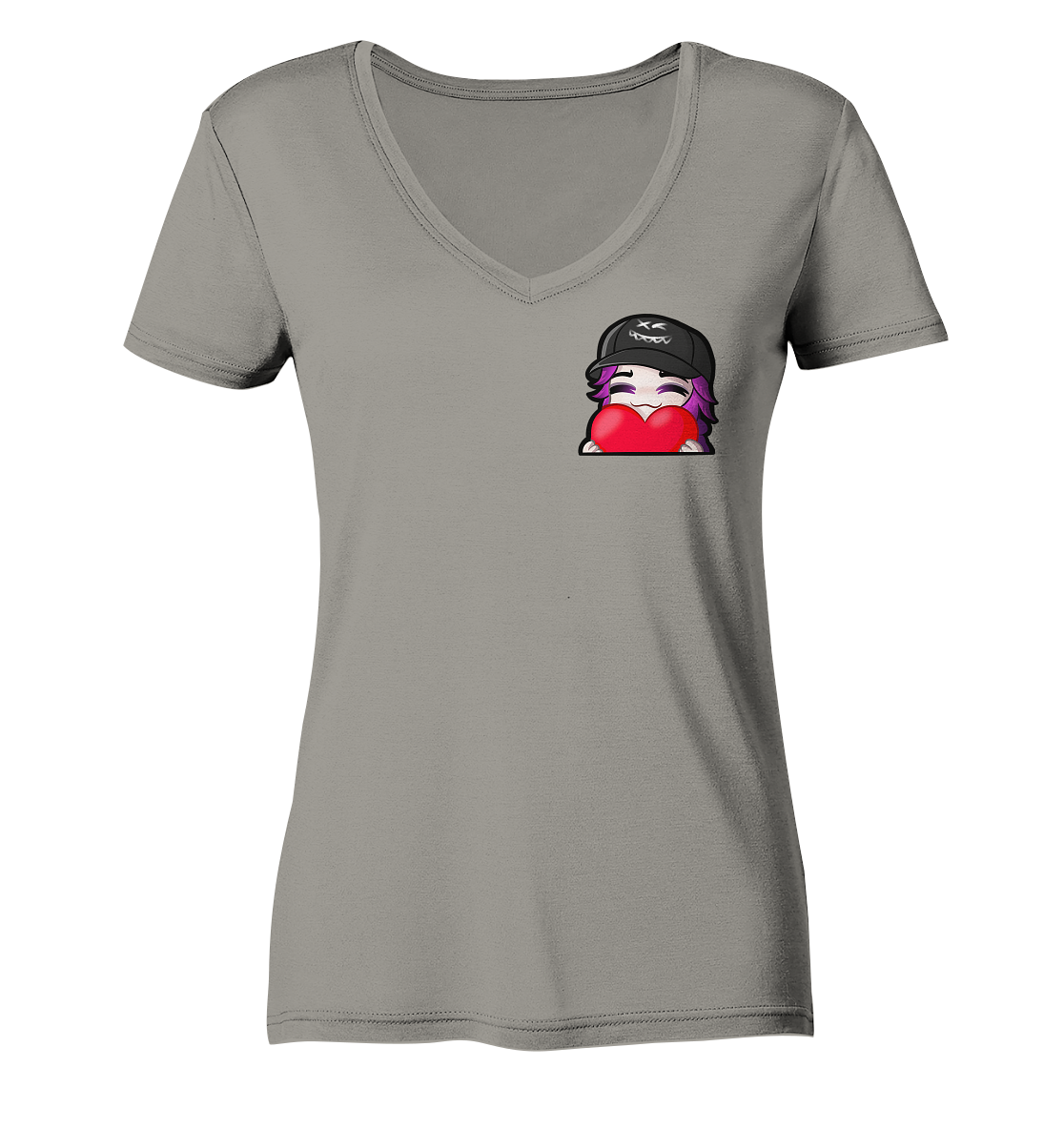 x3_kaspa Love - Ladies V-Neck Shirt