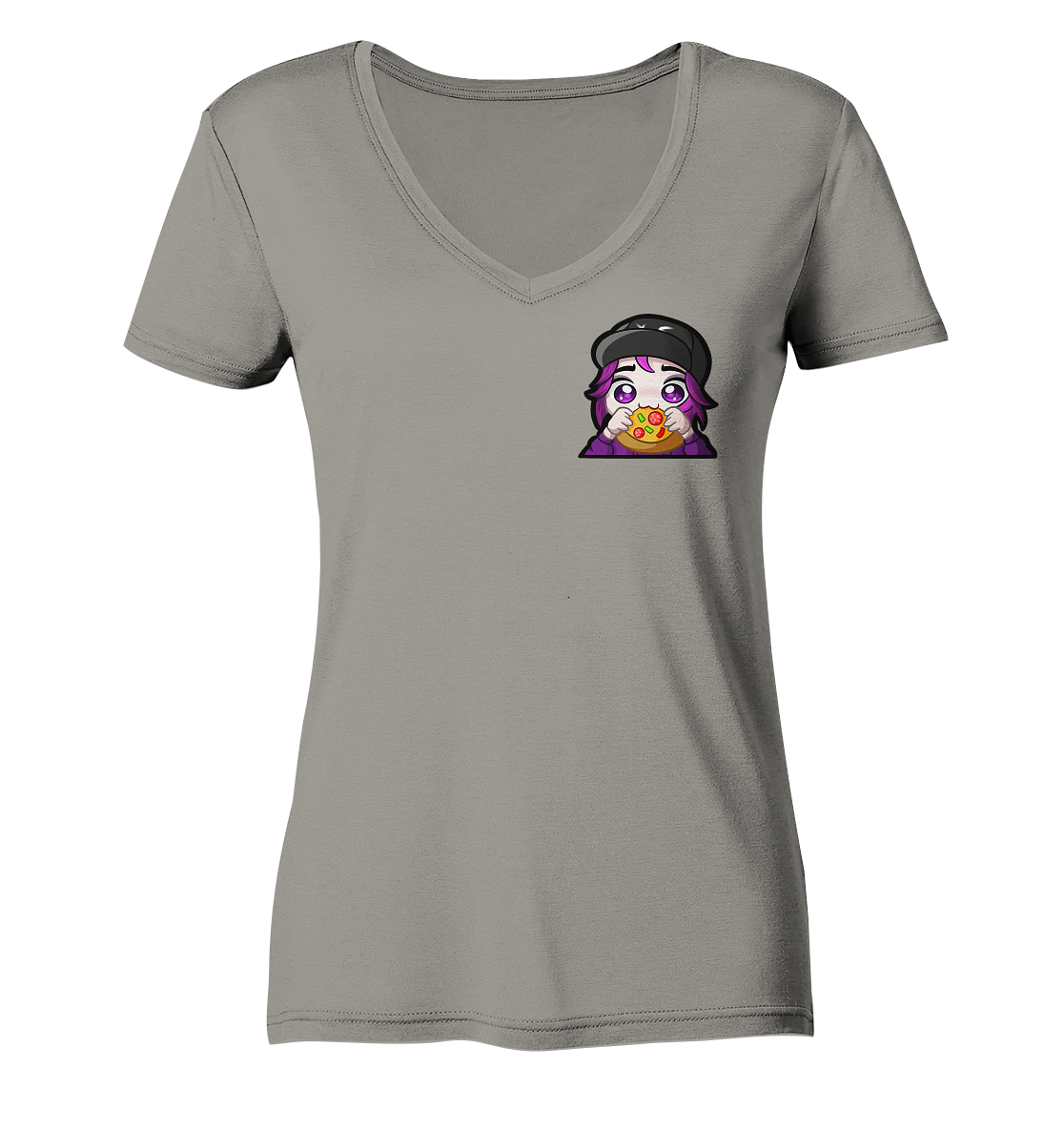 x3_kaspa Nom - Ladies V-Neck Shirt