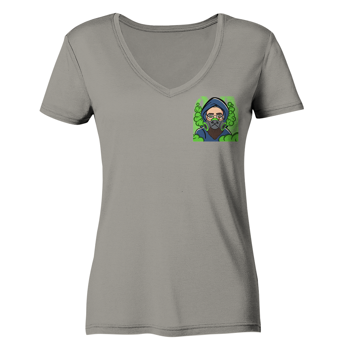 Adropon Mask - Ladies V-Neck Shirt