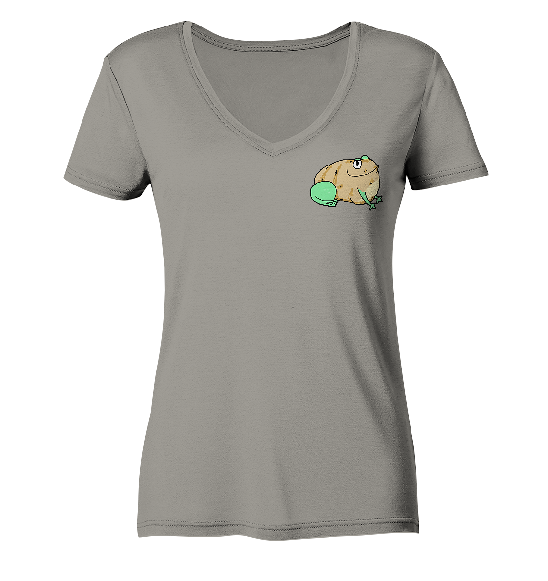 Aylana87 Kartoffelfrosch - Ladies V-Neck Shirt