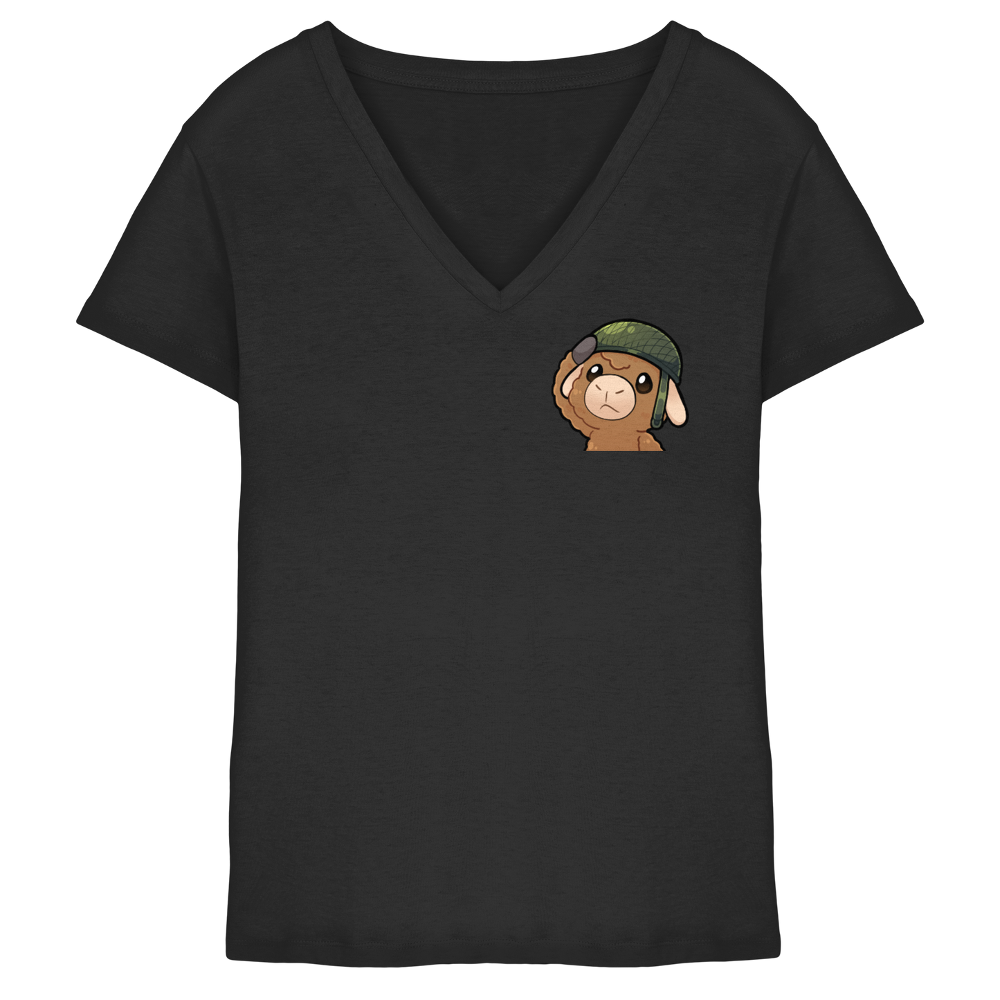 Flauschig Salute - Ladies V-Neck Shirt