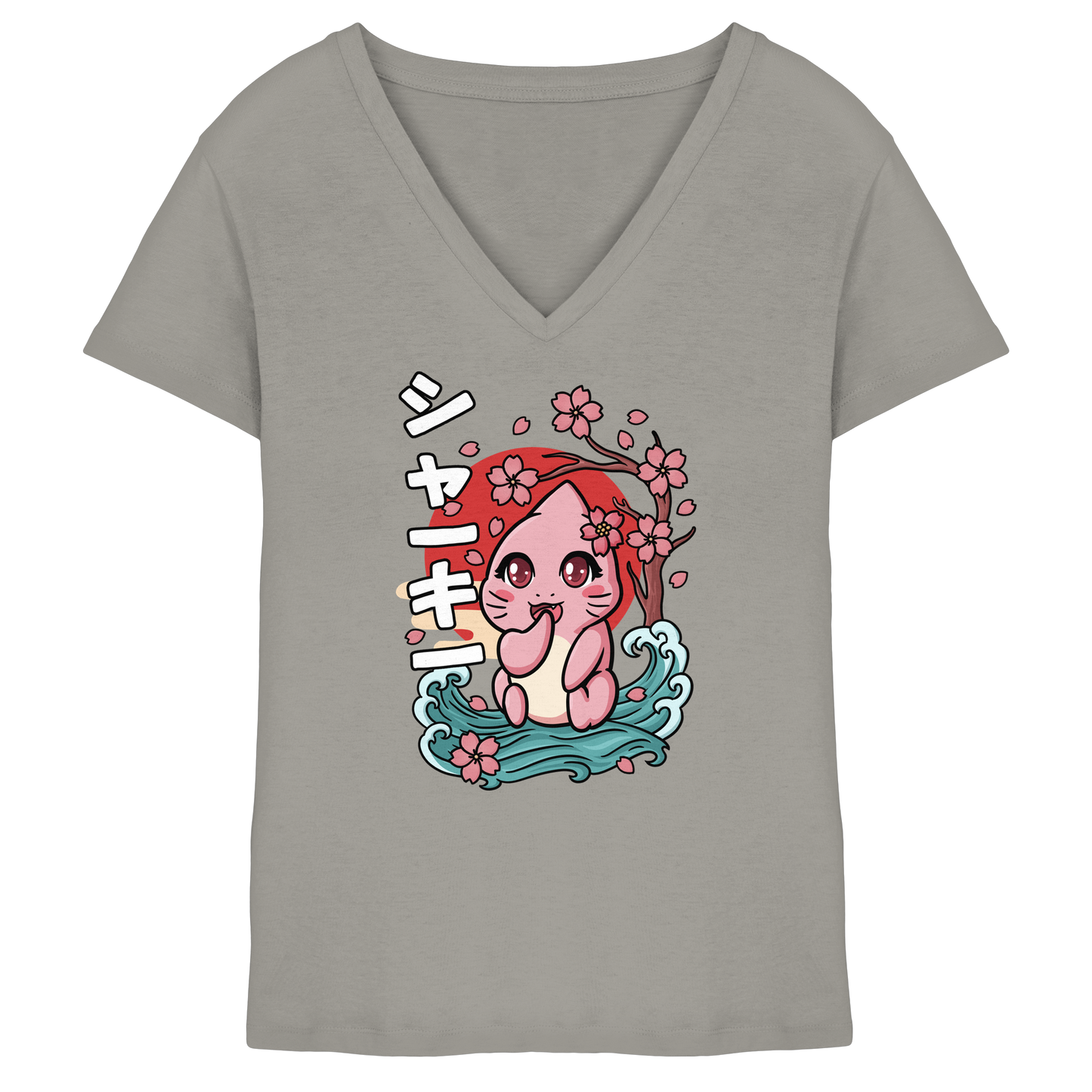 xMissSharkyx Kirschblüten - Ladies V-Neck Shirt