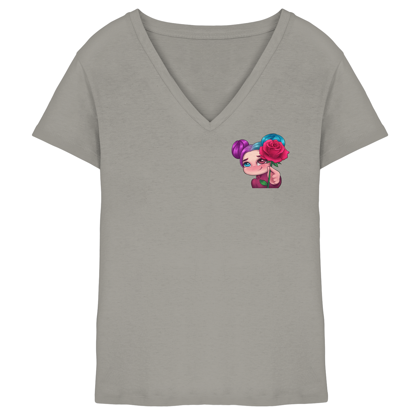 xLadyLikex Blume - Ladies V-Neck Shirt