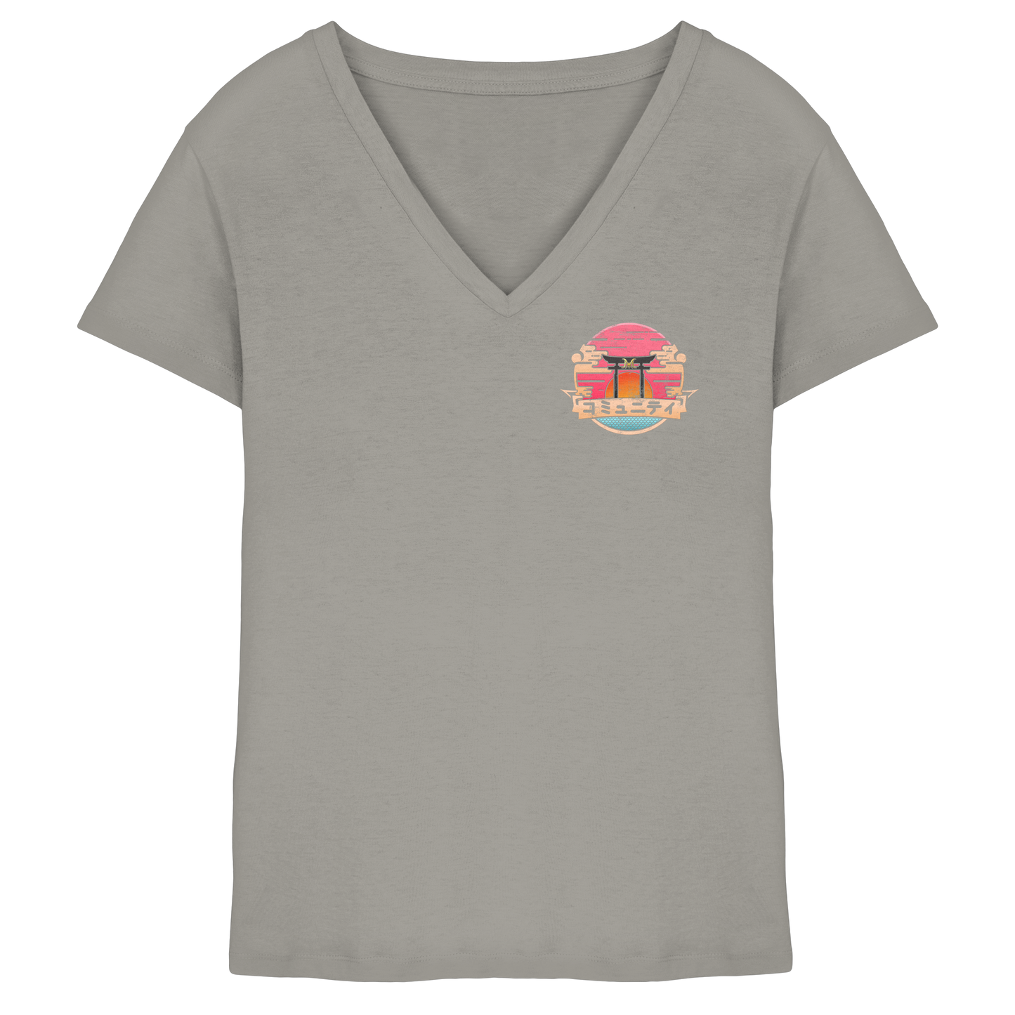 Majin Dhalucard Community Scratched - Ladies V-Neck Shirt
