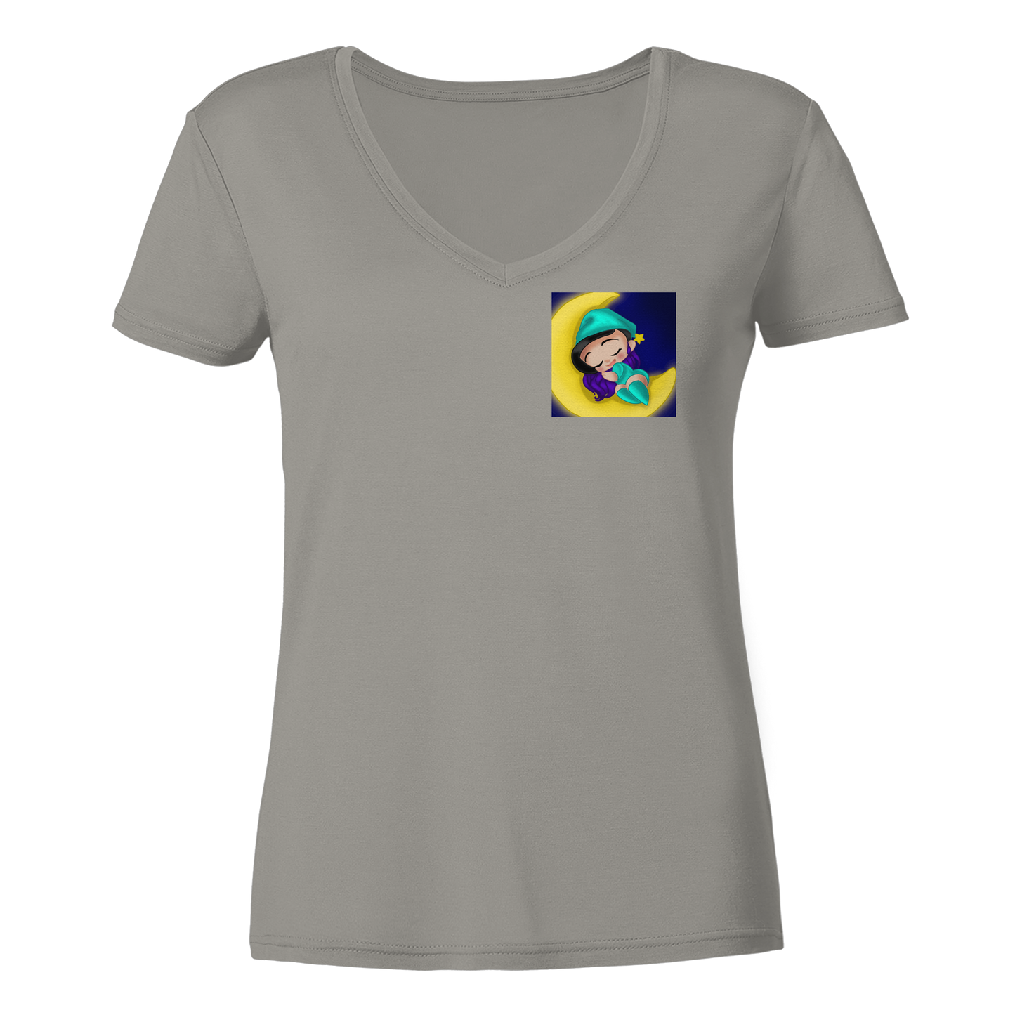 x_Kookie_Moon_x Sleep - Ladies V-Neck Shirt