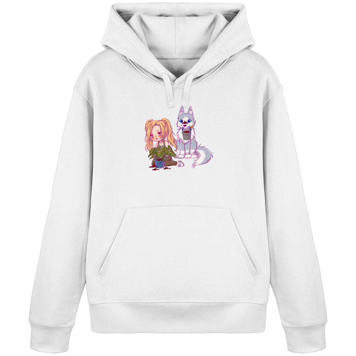 StaceyLucia Wolf Chibi - Organic Basic Hoodie