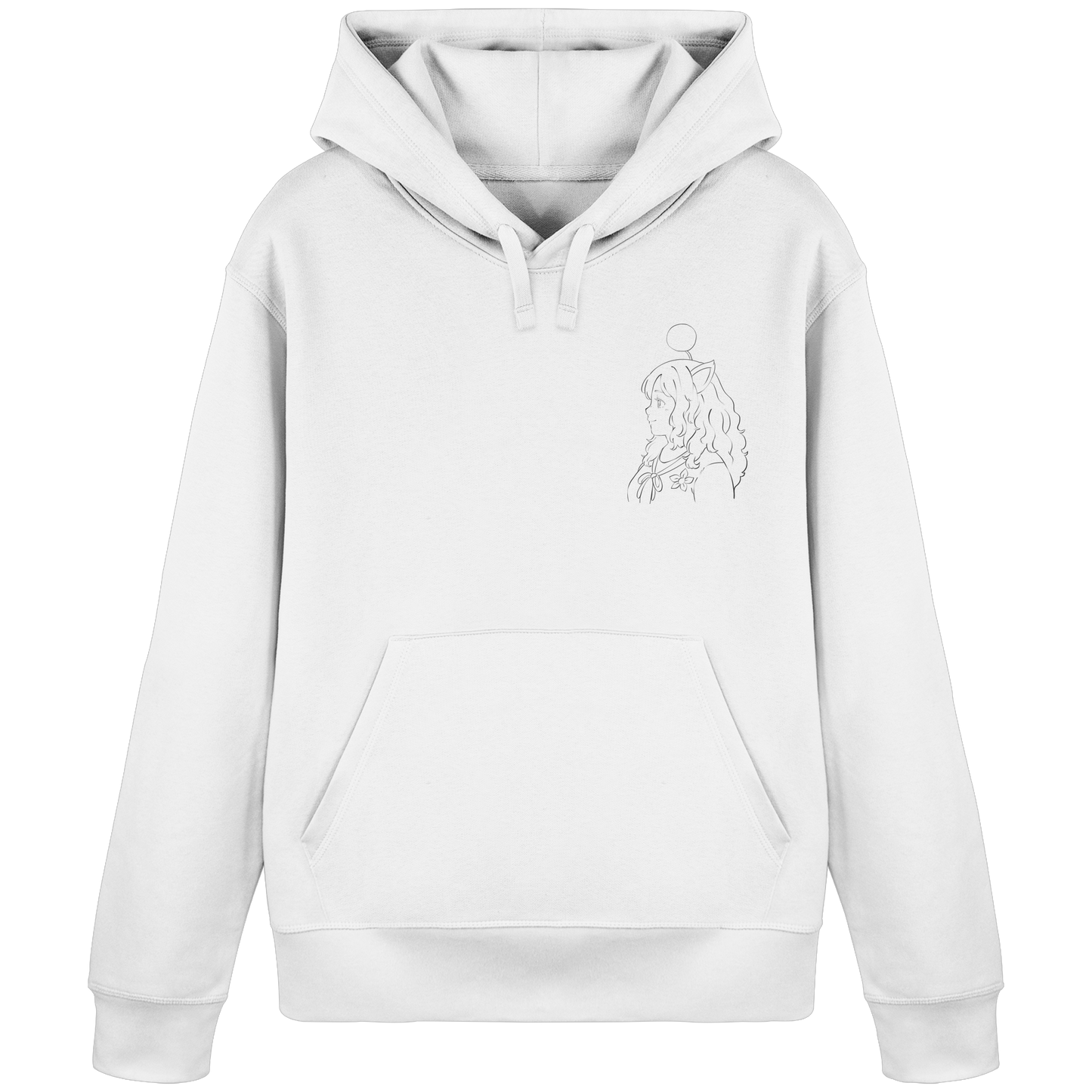 Miss_Moogle Logo Outline - Organic Basic Hoodie