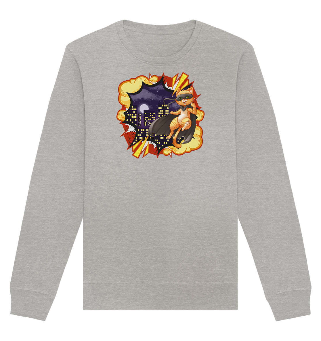 FeineKatze Hero Cat - Organic Basic Unisex Sweatshirt