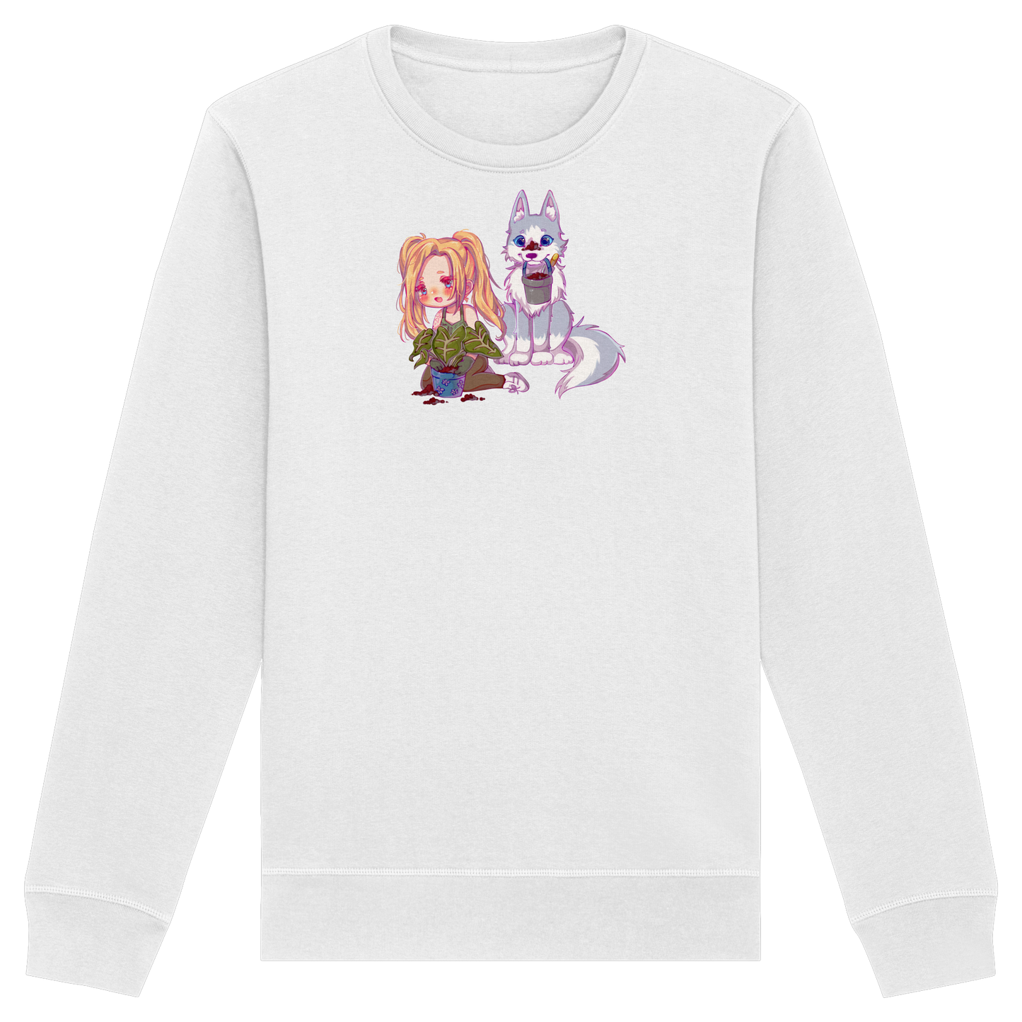 StaceyLucia Wolf Chibi - Organic Basic Unisex Sweatshirt