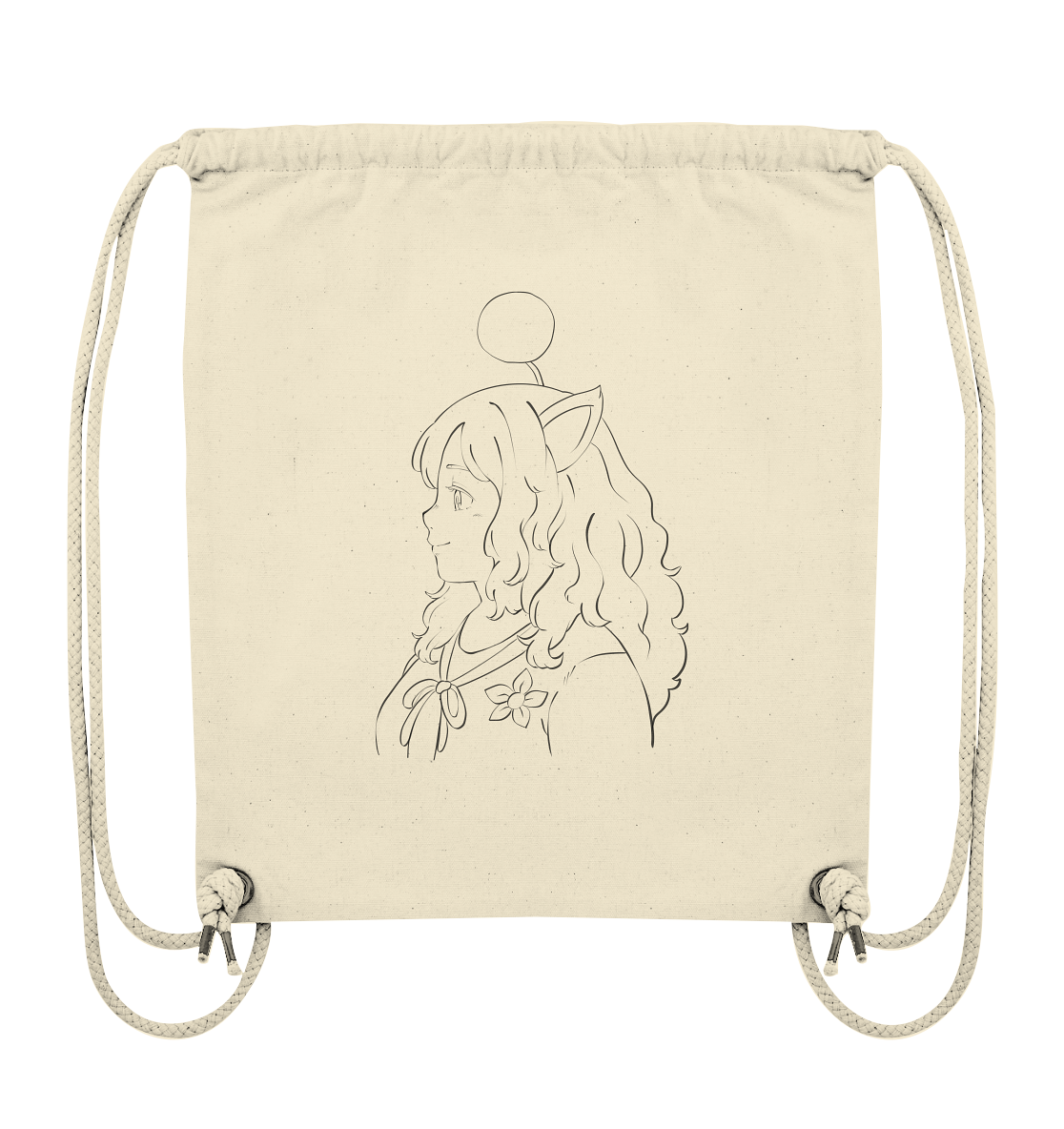 Miss_Moogle Logo Outline - Organic Gym-Bag