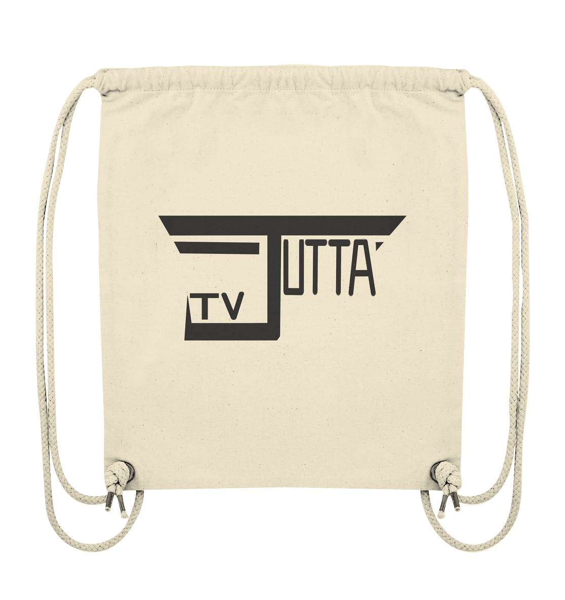 Jutta_tv Schriftzug - Organic Gym-Bag