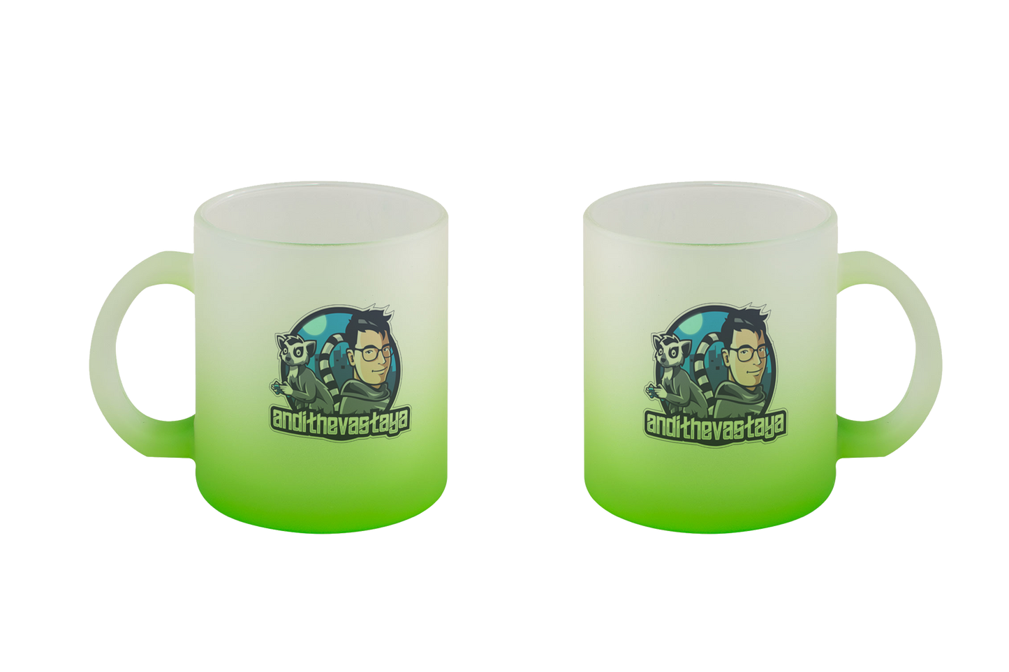 AndiDerLemur Logo - Glastassen