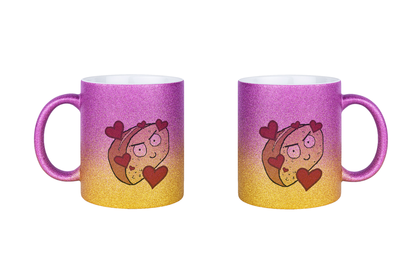 Aylana87 Herzbrot - Glitzertassen