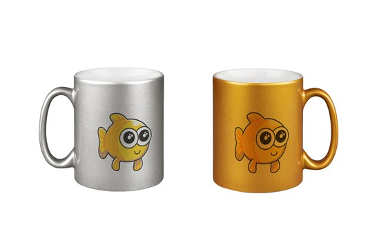 Divi Fishi - Silber- und Goldtassen Bundle