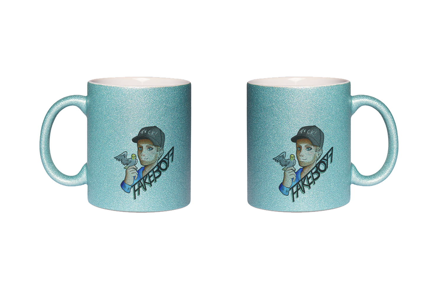 Fakeboy7 Logo - Glitzertassen