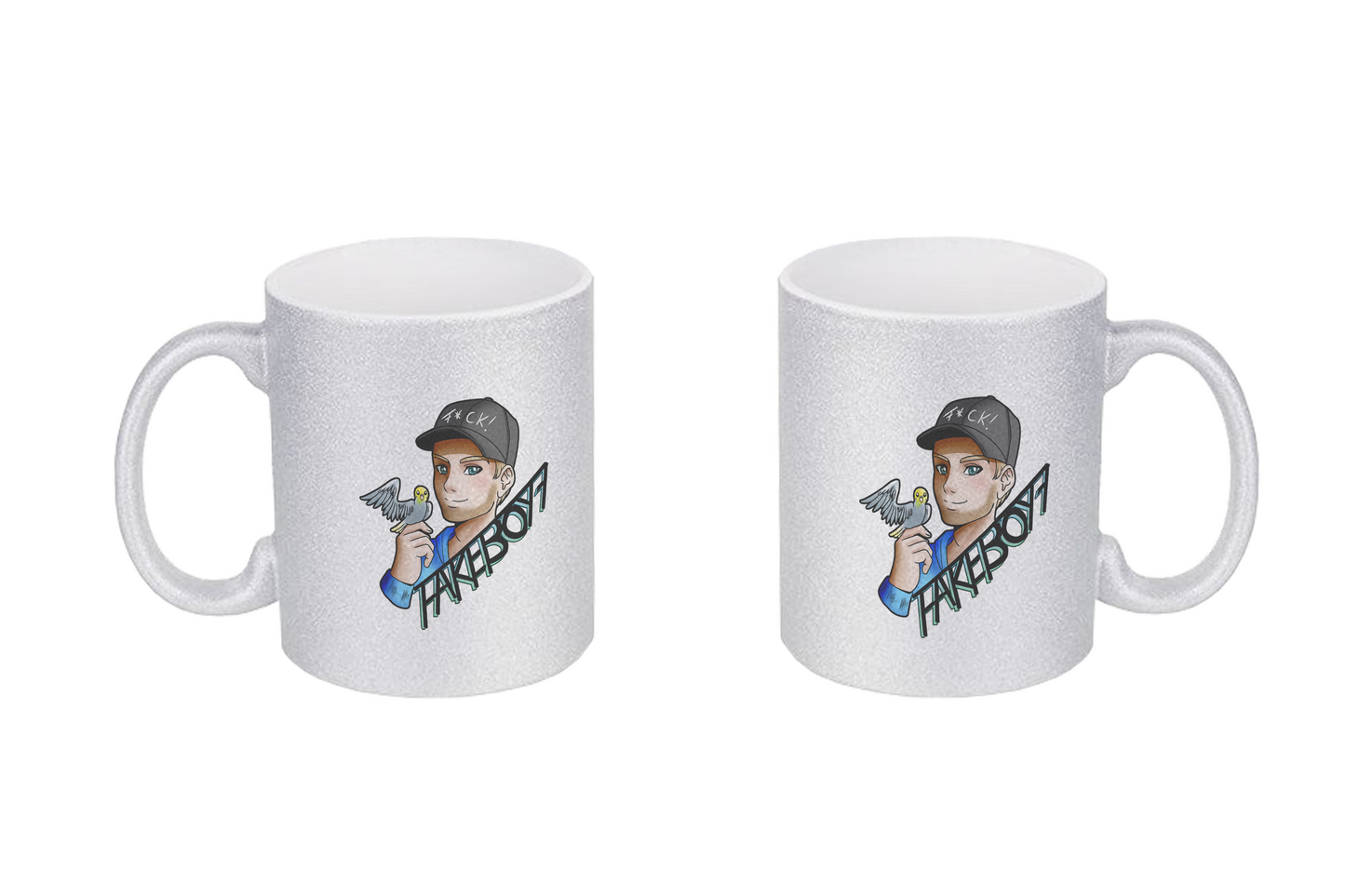 Fakeboy7 Logo - Glitzertassen