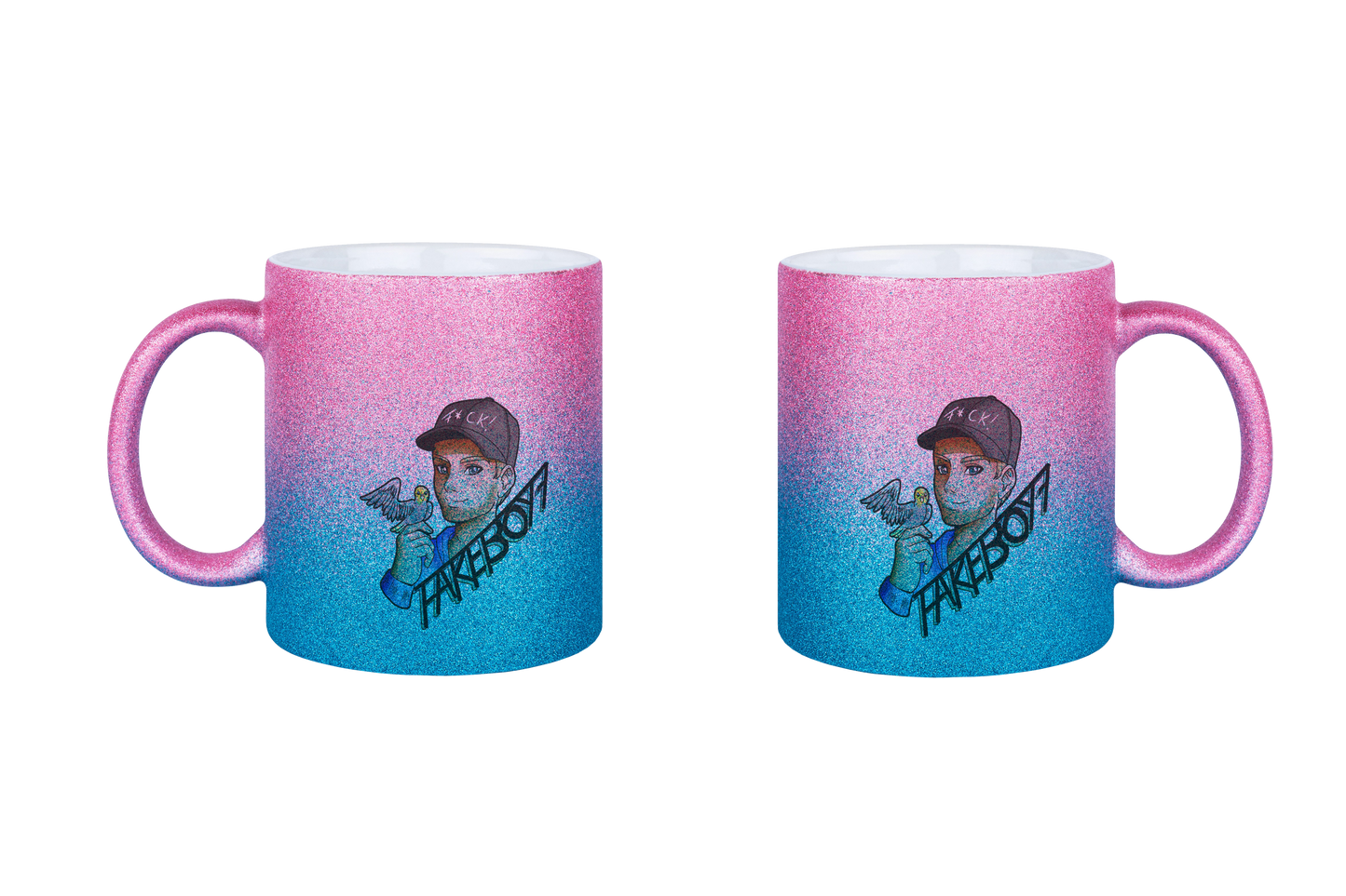 Fakeboy7 Logo - Glitzertassen