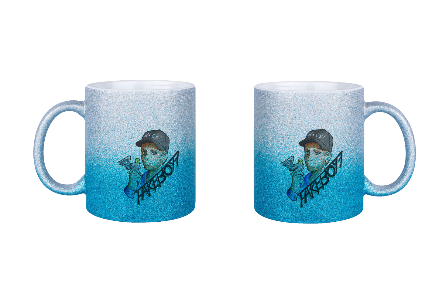 Fakeboy7 Logo - Glitzertassen