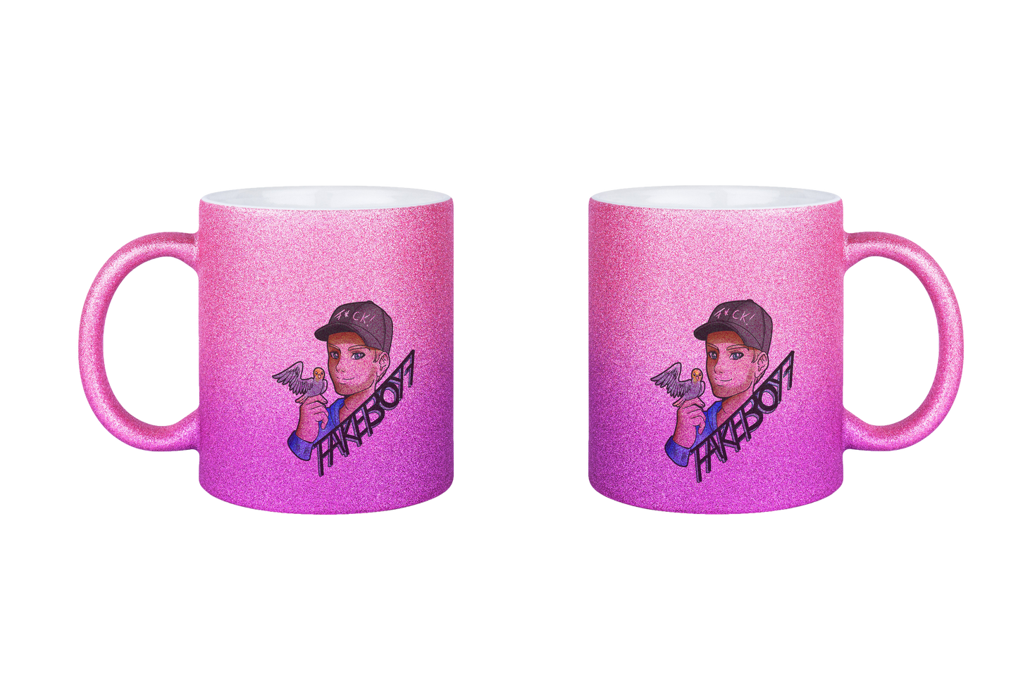 Fakeboy7 Logo - Glitzertassen