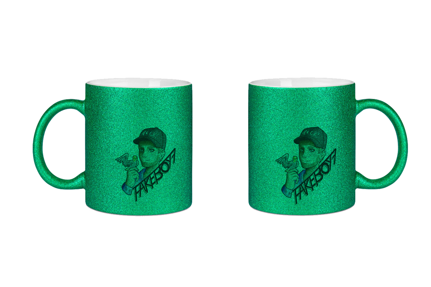Fakeboy7 Logo - Glitzertassen