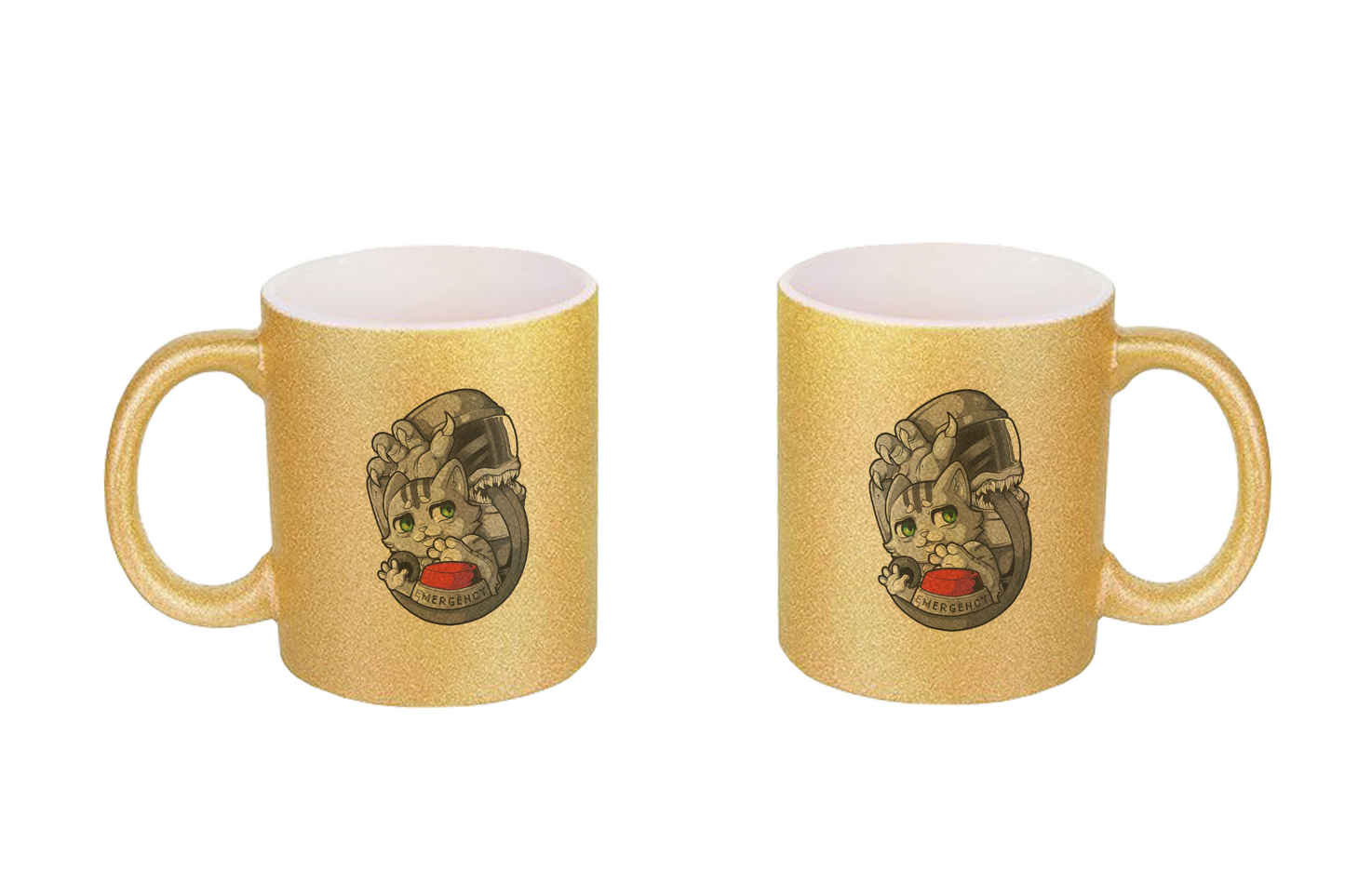 FeineKatze Among Kopf - Glitzertassen