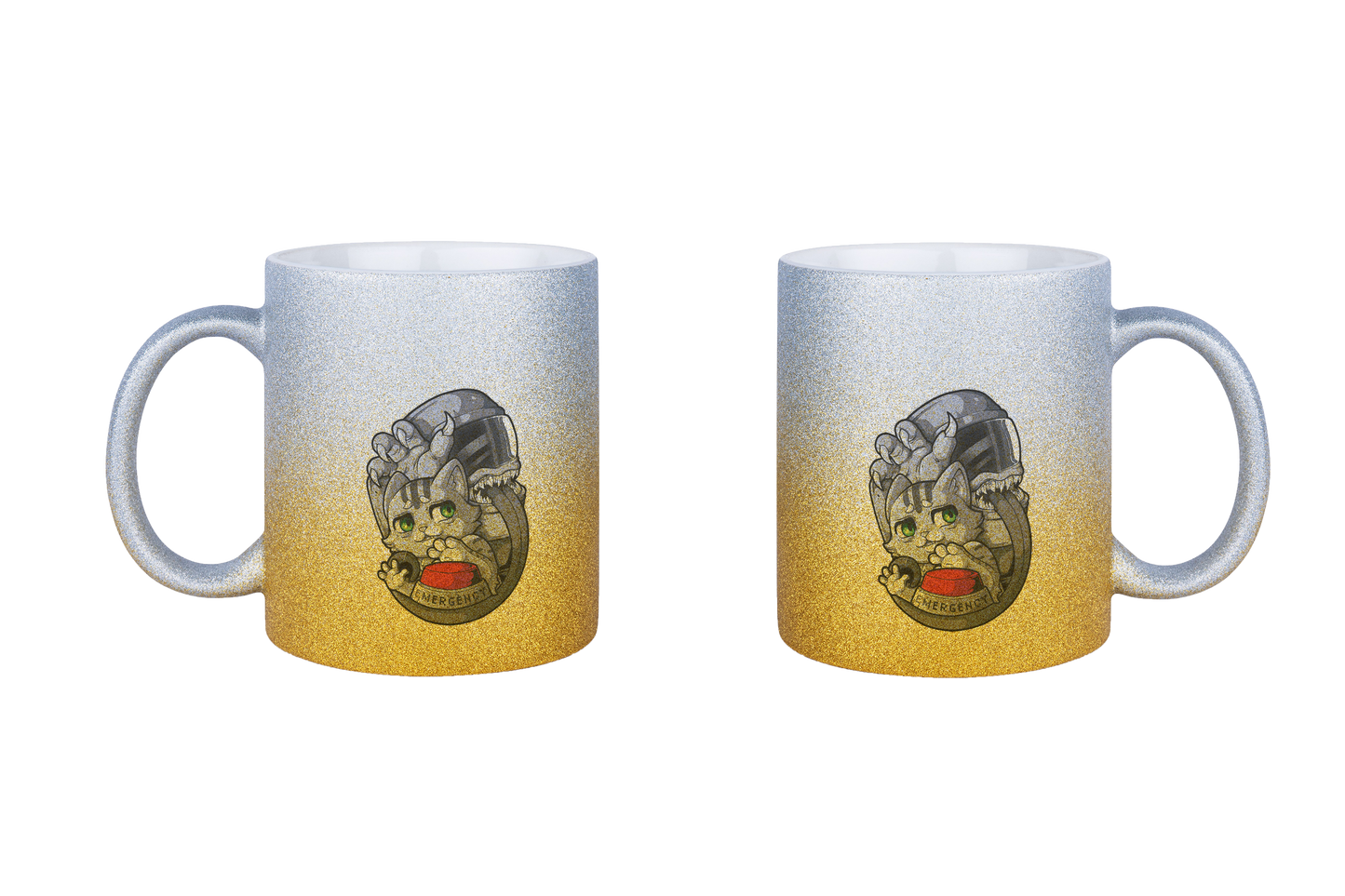 FeineKatze Among Kopf - Glitzertassen