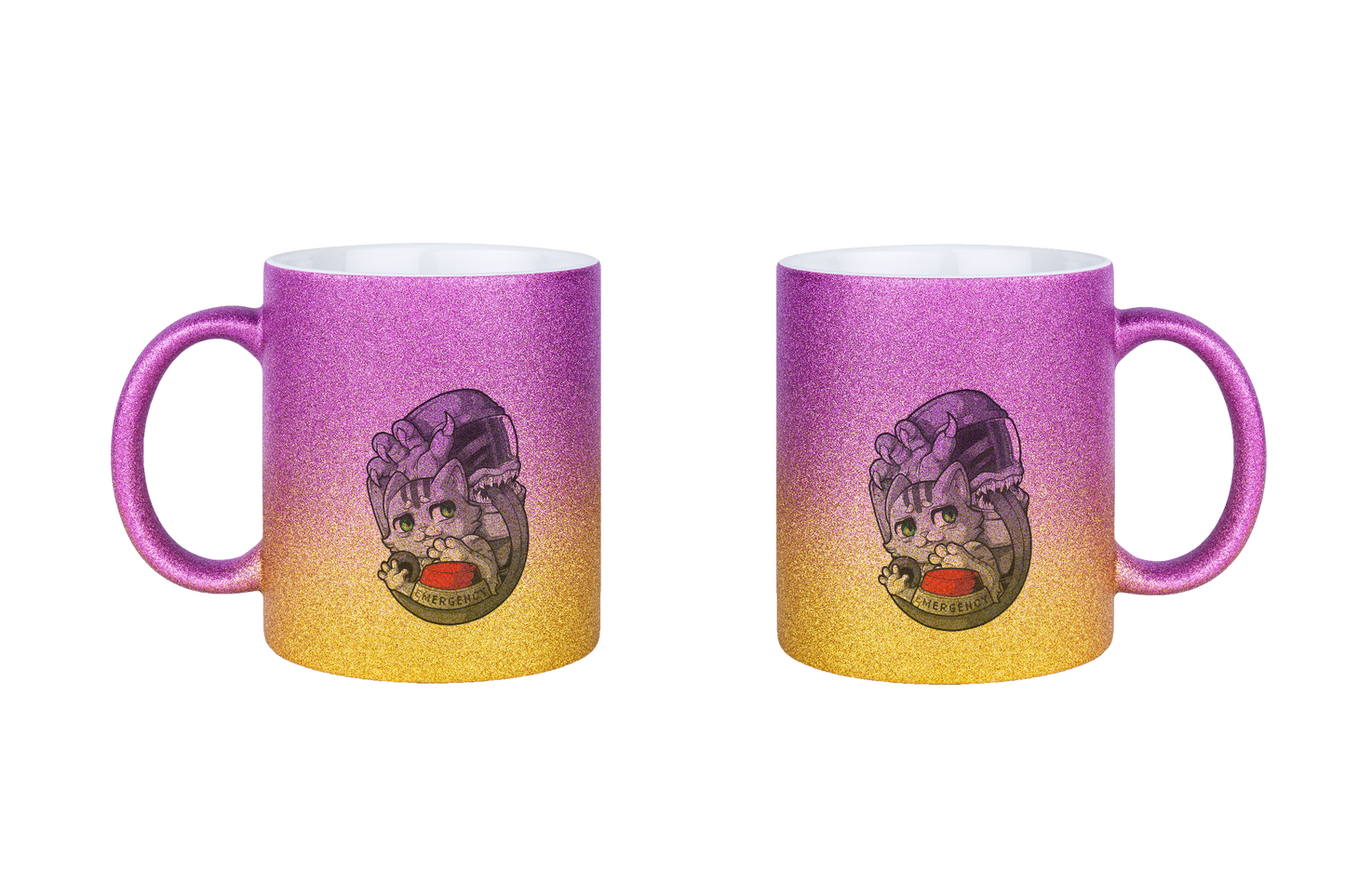 FeineKatze Among Kopf - Glitzertassen