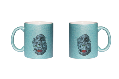 FeineKatze Among Kopf - Glitzertassen