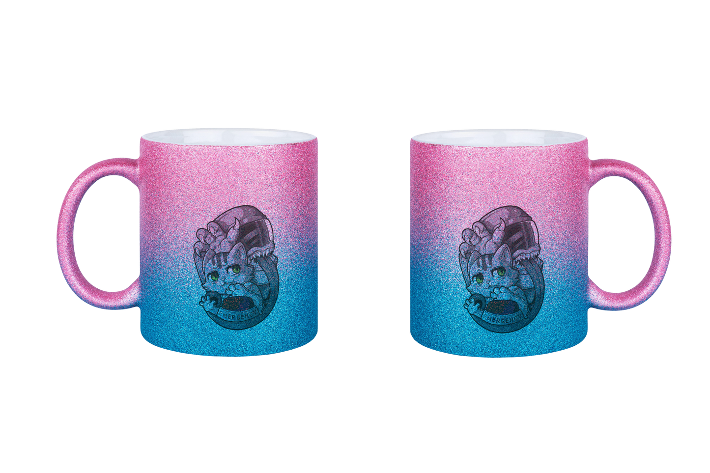 FeineKatze Among Kopf - Glitzertassen