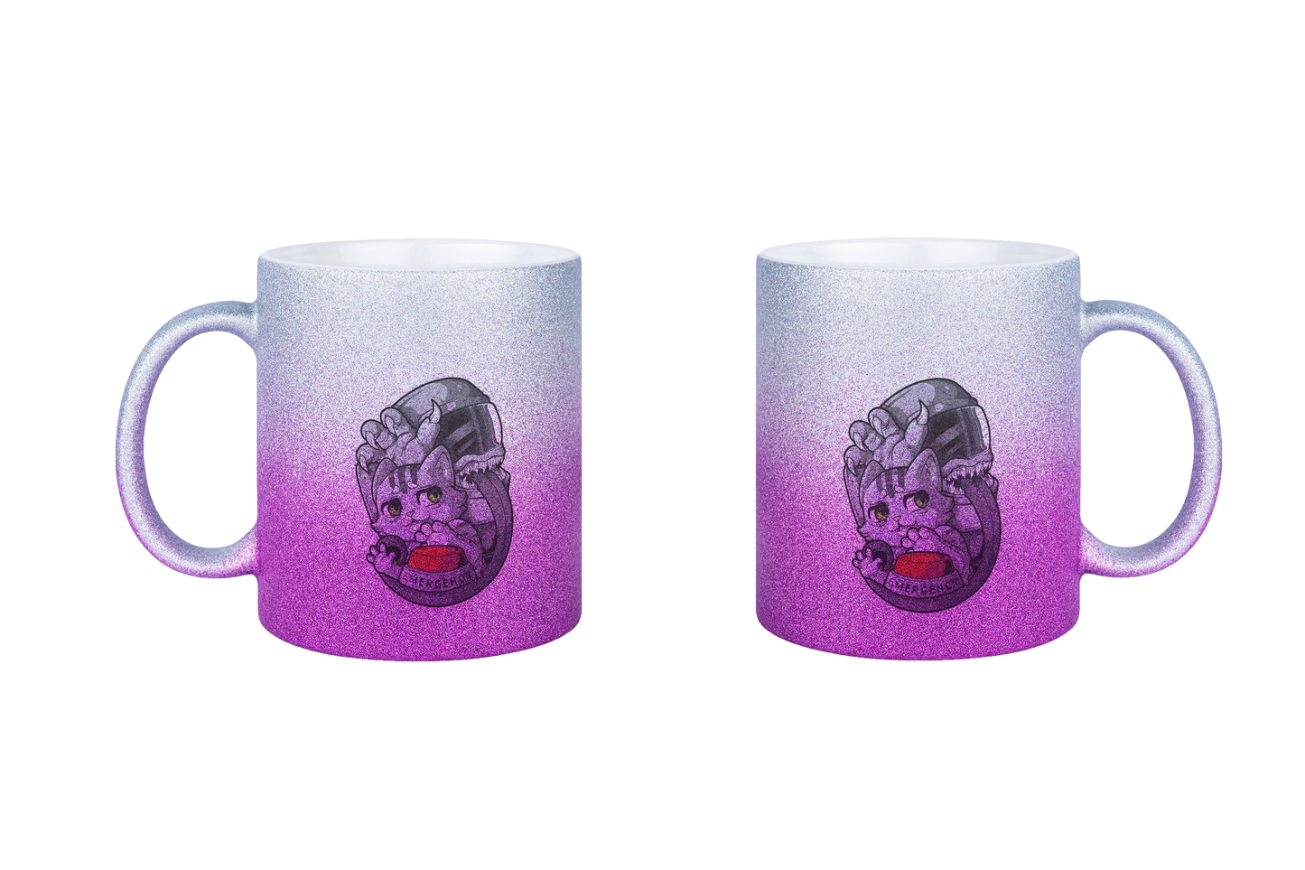 FeineKatze Among Kopf - Glitzertassen