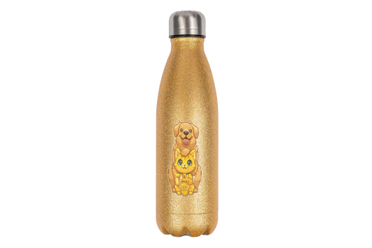 FeineKatze Goldig - Edelstahl Thermoflaschen / Thermobecher