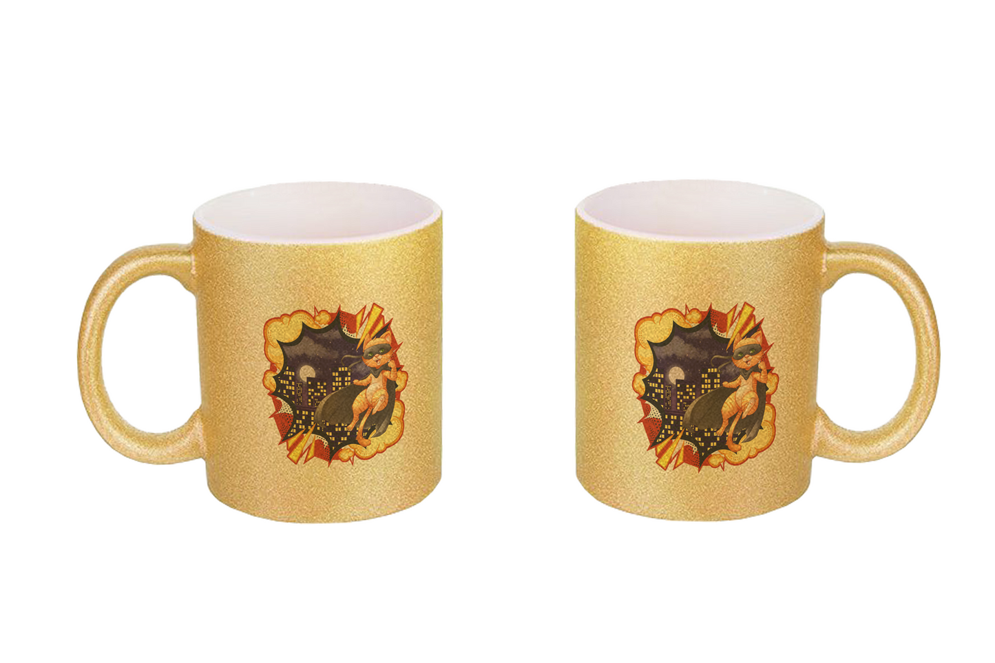 FeineKatze Hero Cat - Glitzertassen